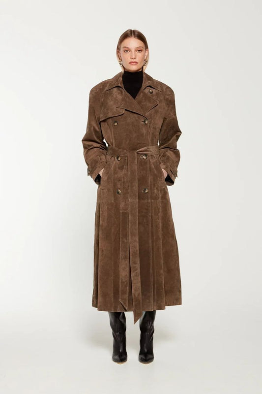 Everyday Suede Trench Coat