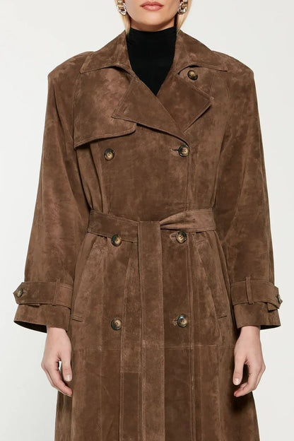 Everyday Suede Trench Coat